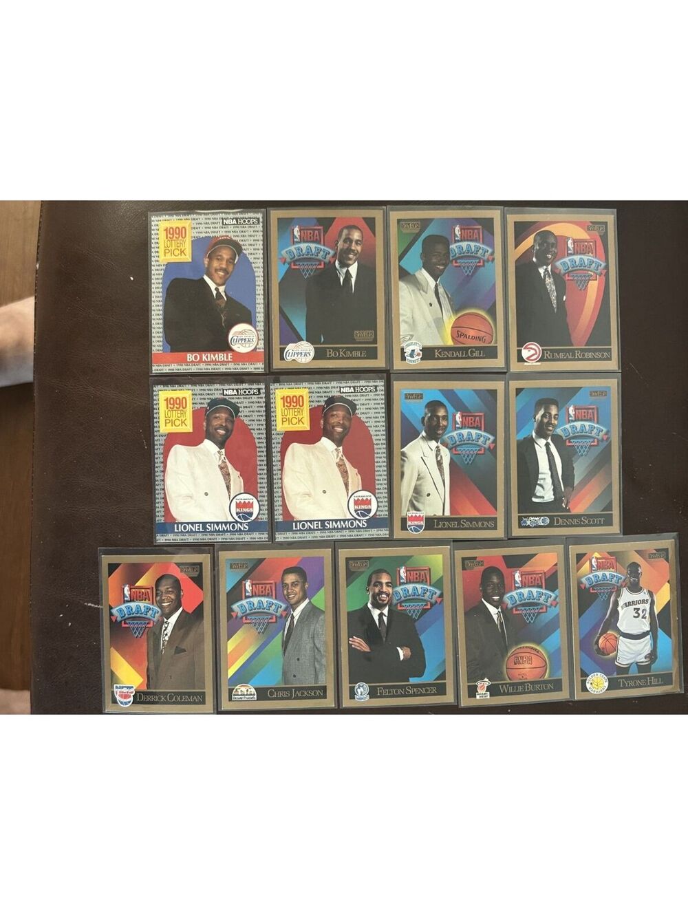 1990 NBA HOOPS LOTTERY PICK & SKYBOX DRAFT BO KIMBLE/LIONEL SIMMONS NM13 ROOKIES